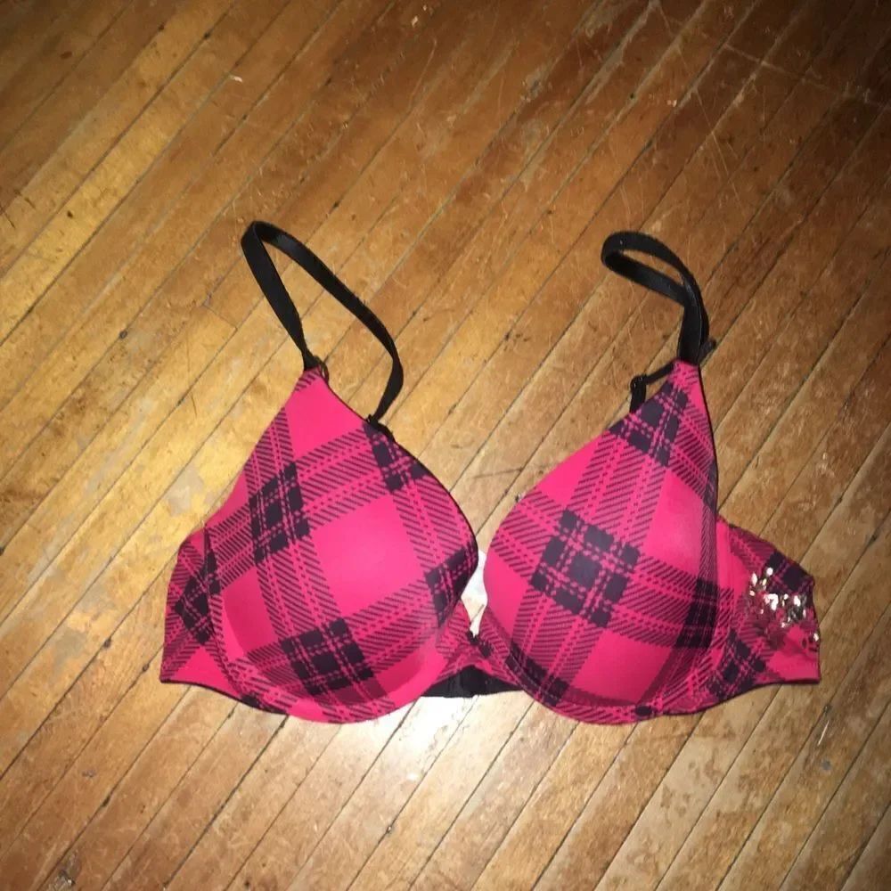 Victoria’s Secret red plaid 34B wear everywhere push-up bra